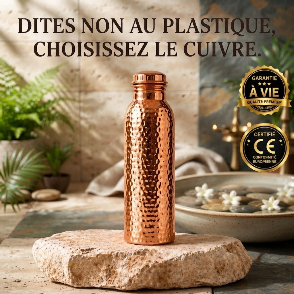 Gourde en Cuivre – MyPlera™ | L’Eau Purifiée Naturellement, Sans Plastique