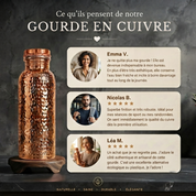 Gourde en Cuivre – MyPlera™ | L’Eau Purifiée Naturellement, Sans Plastique