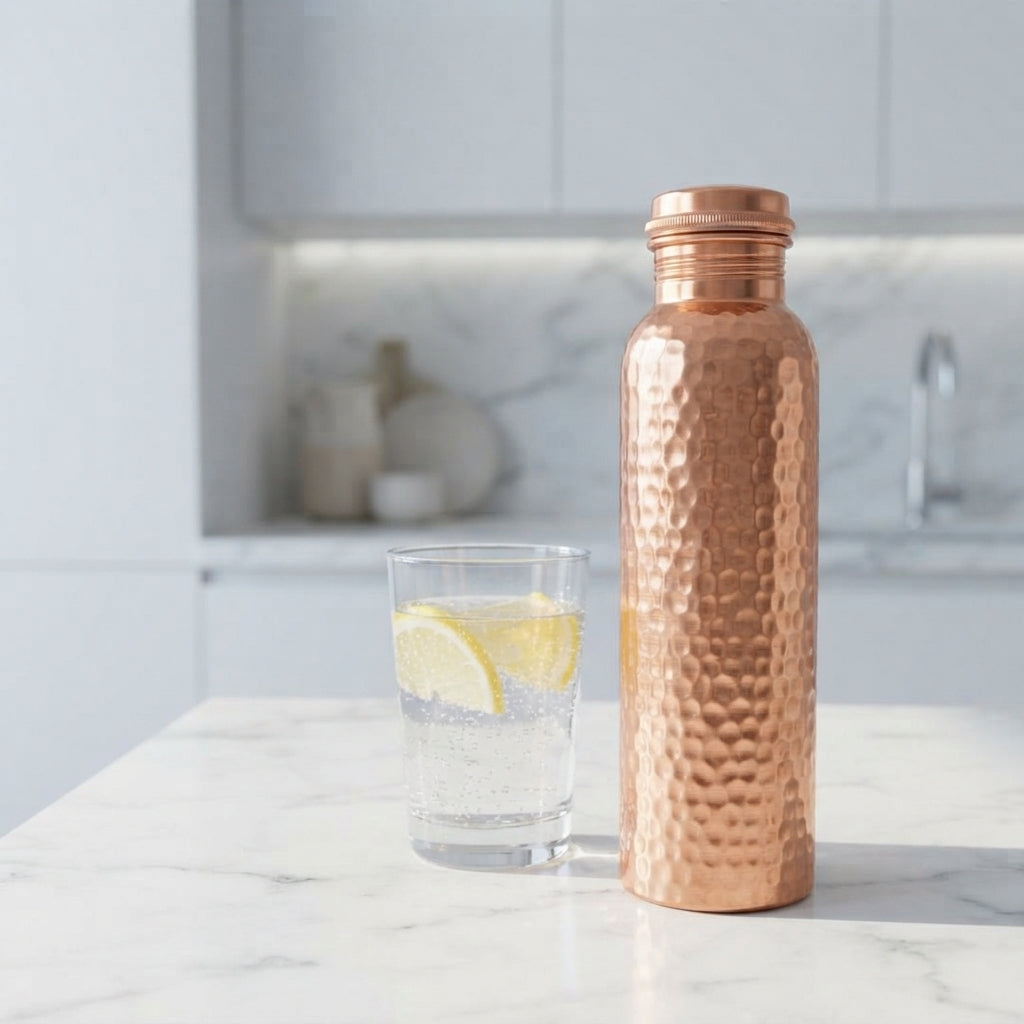 Gourde en Cuivre – MyPlera™ | L’Eau Purifiée Naturellement, Sans Plastique