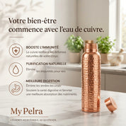 Gourde en Cuivre – MyPlera™ | L’Eau Purifiée Naturellement, Sans Plastique